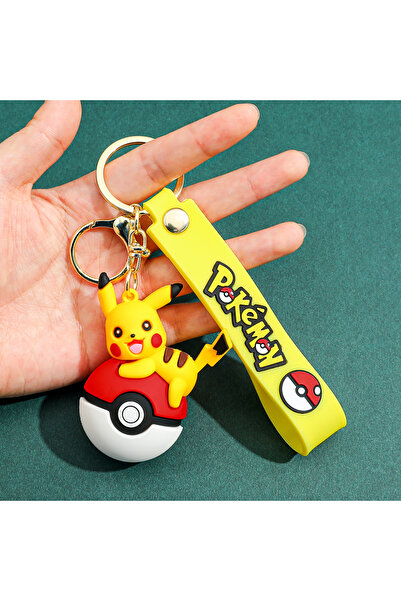 Choice 1pc KC4602 1pc/10pcs 3D Stereo Pokémon Poké Ball Keychains Set Cute Do...