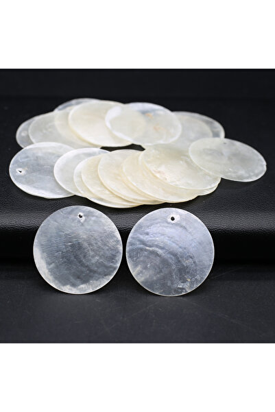 Choice5 20mm WHITE 50pcs/set Natural Shell Transparent White Shell Round Pend...