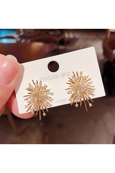 Choice أقراط نجمة ذهبية اللون من ماركة EDZ-153 الفاخرة للنساء، تصميم عصري جدي...