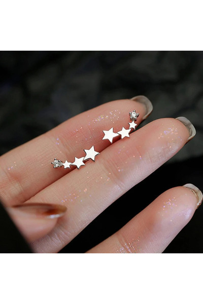 Choice أقراط فضية اللون بتصميم عصري جديد، هدية مثالية للنساء والمناسبات، بتصم...