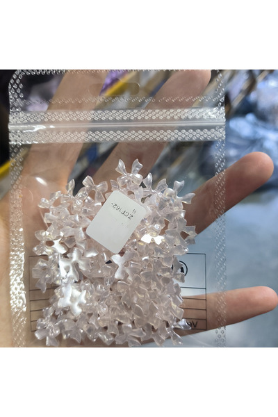 Choice ZCF162-6 ١٠٠ قطعة من زينة أظافر ثلاثية الأبعاد على شكل شريط وردي لؤلؤي...