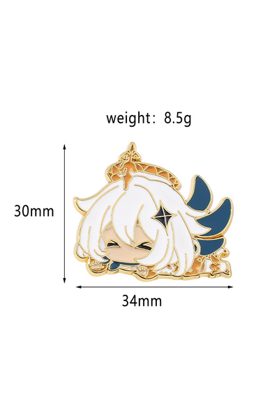 Choice دبوس لعبة Genshin Impact XZ1397، دبوس بايمون المعدني المطلي بالمينا، ش...