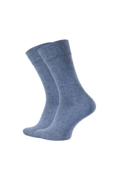 meristanbul Business Socks, 39-43, Soft Cotton Blend, Light Blue
