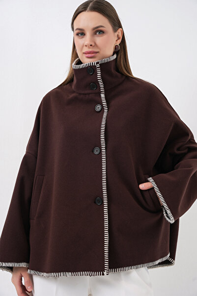 Bigdart Women's Embroidered Cashmere Jacket 9167 - Brown