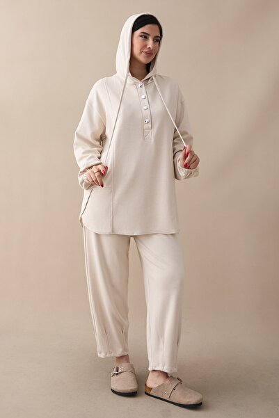 InStyle Set modal din piatră dublă cu cu glugă nasturi