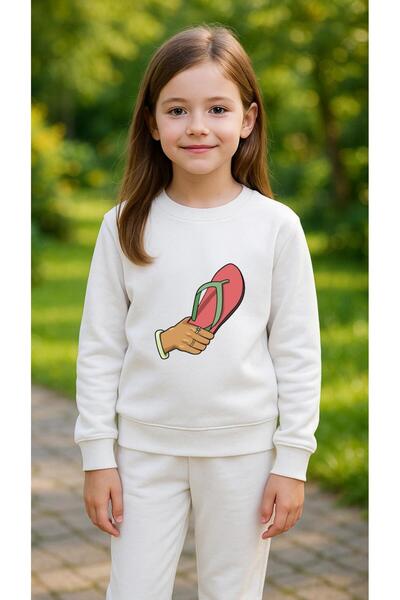 playwear Φούτερ ομάδας ANNE TERLİĞİ με στάμπα για κορίτσια και αγόρια, με λαι...