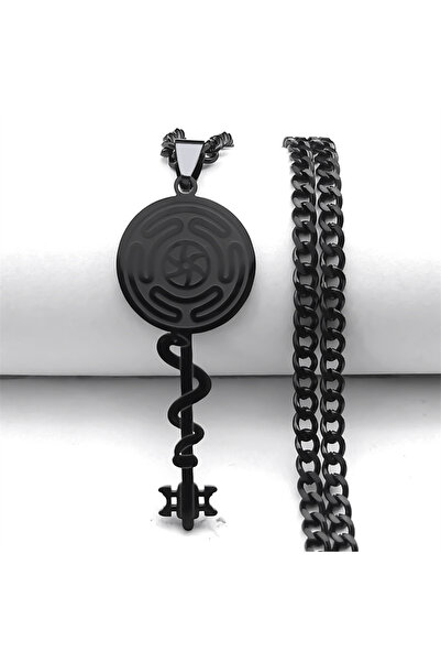 Choice قلادة هيكات ستروفالوس، بطول 50 سم، مصنوعة من الفولاذ المقاوم للصدأ الأ...