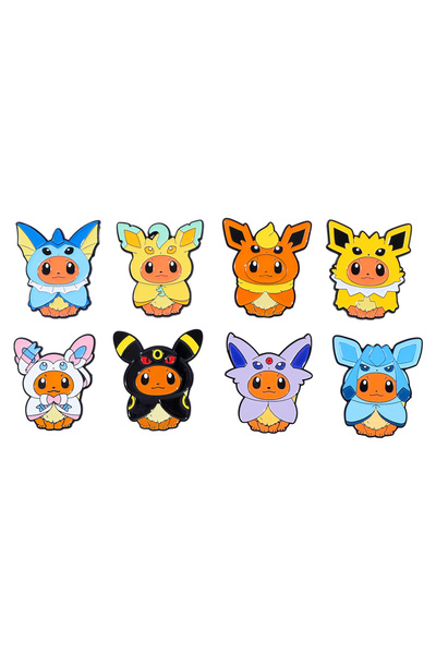 Choice 8 pcs 8 Pcs Animation Pokémon Brooch Cute Elf Creative Enamel Pin Back...