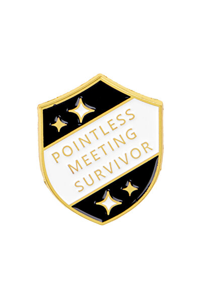 Choice دبوس مينا مضحك على شكل درع، دبوس اجتماع بلا هدف، شارة للحقائب، دبوس لل...