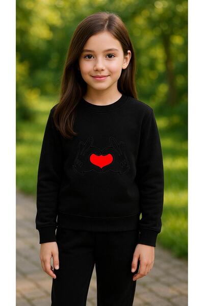 playwear Φούτερ ομάδας HEART HAND V2 με στάμπα για κορίτσια και αγόρια, με λα...