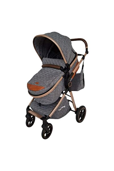 Rich Cărucior Baby V8T, pliabil, cadru ușor din aluminiu, pătuț transformabil + scaun auto