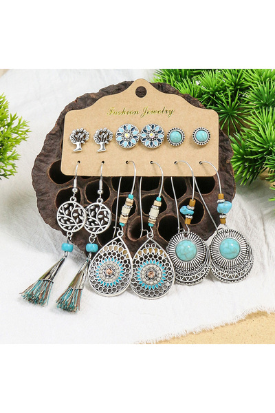 Choice C62305001-4 Boho Ethnic Pendant/Round Earrings for Women Fashion Vinta...