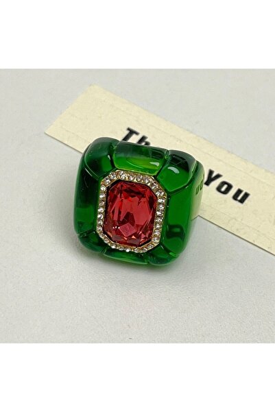 Choice 01 New Colorful Rhinestones Ring Geometric Elegant Jewelry Finger Ring...