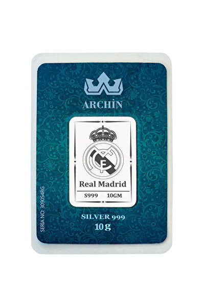 archin Saf Gümüşten Üretilmiş Doğum Günü Hediyesine Özel Real Madrid Temalı Koleksiyonluk Kulce-757