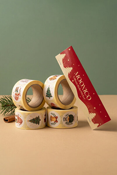 Yılbaşı Rulo Sticker Seti – Christmas 4’lü Paket