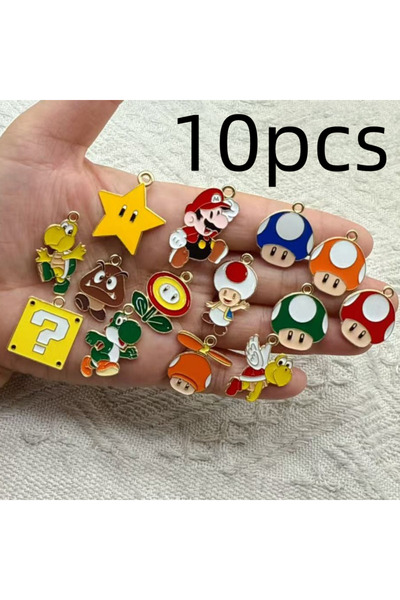 Miniso قلادة معدنية مطلية بالتيتانيوم مكونة من 10 قطع بتصميم كرتوني، تعليقات ...