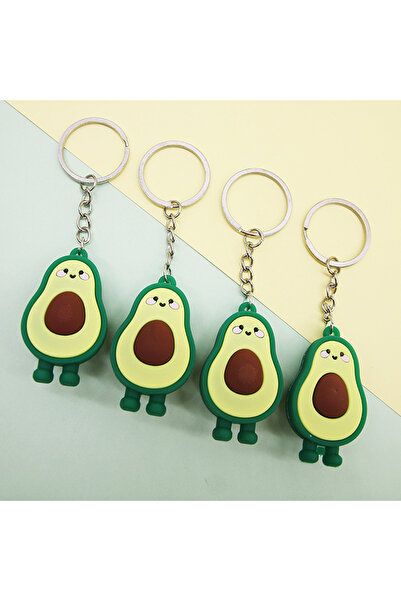 Choice Green Women Fashion Cute Simulated Fruit Avocado Keychain 3D Smiling A...