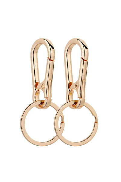 Choice سلسلة مفاتيح من الذهب - قطعتان من 2 إلى 6 قطع من مشبك حلقة تسلق معدنية...