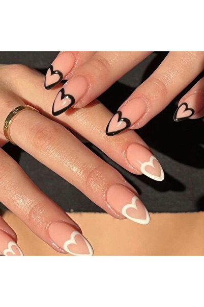 Choice Z143f ٢٤ قطعة أظافر صناعية بلون اللوز البنفسجي بتصميم زهور بيضاء، أظاف...