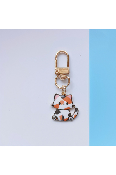 Choice 1 Cute Cartoon Chic Alloy Cat Keychain for Women's Fashion Backpacks &...