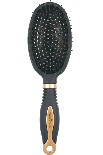 Top Choice Pneumatic Hair Brush – Oval Shape with Ball-Tipped Metal Bristles
