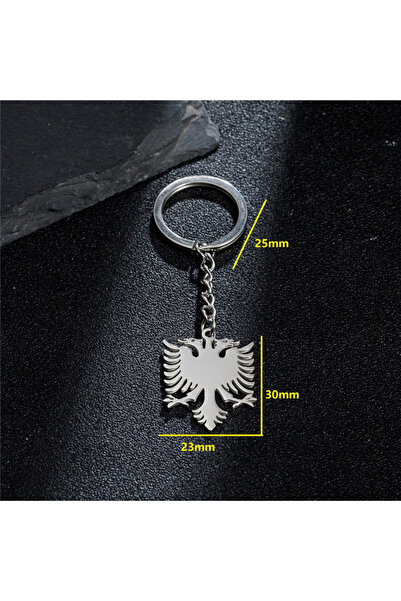 Choice 048 Vintage Albania Eagle Pendant Keychain for Men Women Silver Color ...