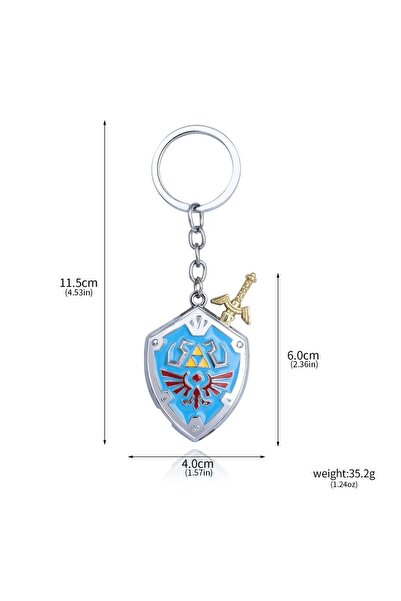 Miniso K00859 Hylian Shield Master Sword Keychain Breath of The Wild Sheikah ...