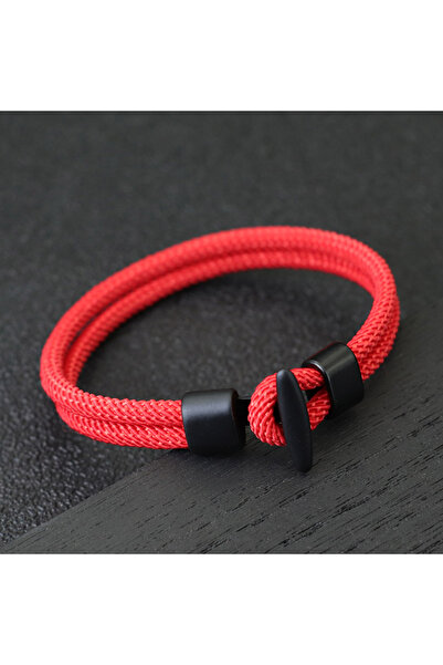 Choice M 19.5cm 7.7Inch red New Rope Bracelet Homme Hiphop Outdoor Camping Ad...