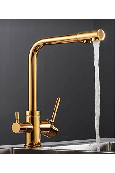 luxury faucet gold üç yollu arıtmalı batarya