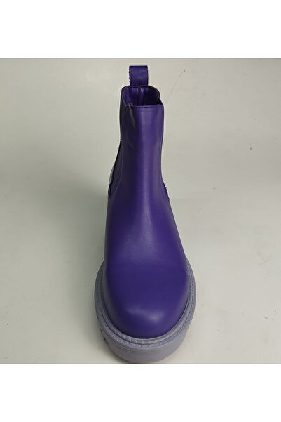 Lucciola Kadın Hakiki Deri Mor Deri Lastikli Bot