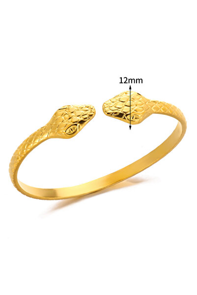 Choice سوار B1598G من الفولاذ المقاوم للصدأ بتصميم ثعبان للنساء، سوار أنيق بل...