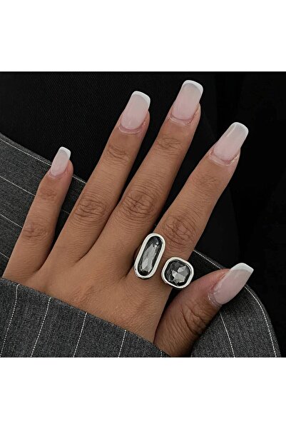 Choice Style 2 KunJoe Minimalist Acrylic Rhinestone Open Ring for Women Korea...