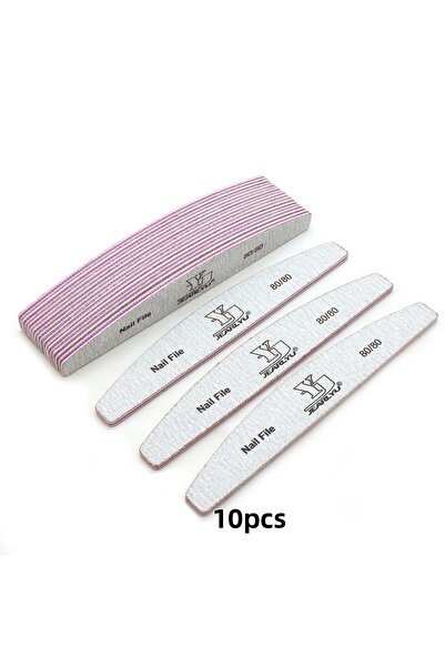 Choice ١٠ قطع من مبارد الأظافر، عبوة من ٣/٥/١٠ قطع، مبرد أظافر نصف قمري بدرجة...