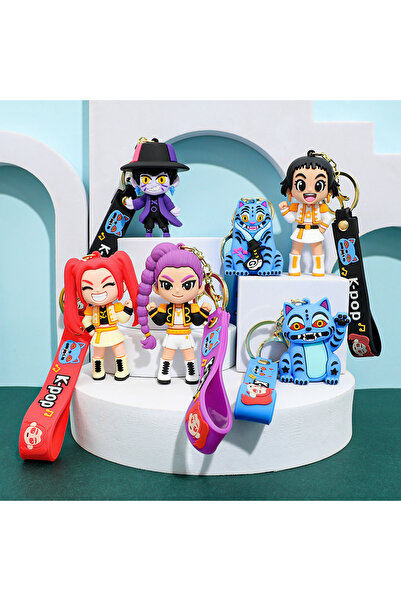 Choice 6pcs New KPOP Demon Hunters Keychain, Tiger Character PVC Figure Keych...