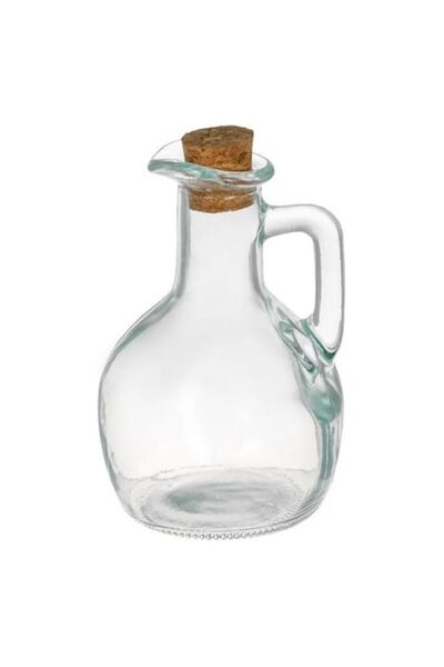 AB HOMES Set de 3 carafe din sticlă cu mâner și dop de plută