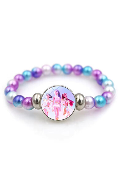 Miniso 03 KPop Demon Hunters Bracelets Girls Fashion Beaded Wristband Cute Cartoon Figure Jewelry Accessori