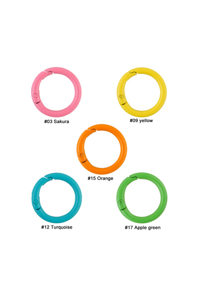 Choice 5pcs Set 6 5Pcs/Lot 25mm Metal O Ring Spring Clasp Openable Round Cara...