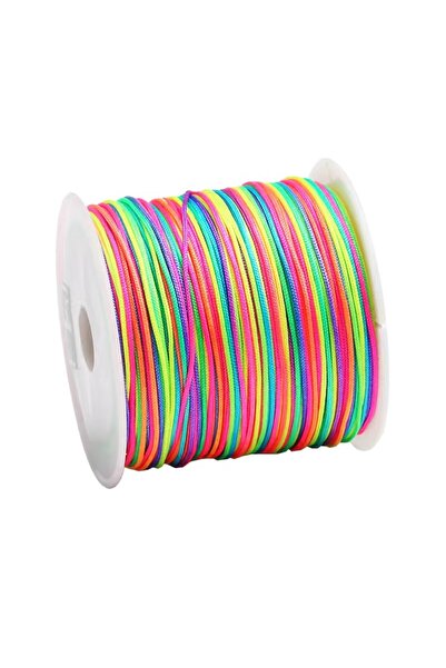 Choice قطعة واحدة من خيط الخرز المطاطي الملون بألوان قوس قزح، بطول 50 مترًا/164 قدمًا - مرن، متين، ونابض بالحياة، مثالي لصنع المجوهرات