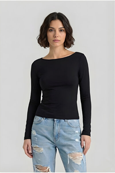 World Fashion Trends Natural viscose boat neck blouse ecru