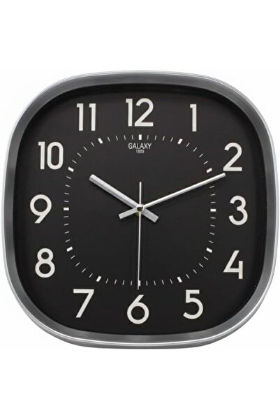 Galaxy Premium Serisi ABS Kasa Duvar Saati Oval 30 CM Gri Renkli Modern Kadran