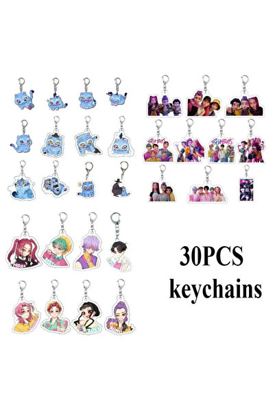 Miniso 30pcs @K Pop Demon Hunter Keychains Kpop DDemon Hunter Birthday Party ...
