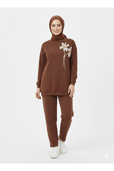 CİCİ GİYİM Two Thread Tracksuit Set Hijab Tracksuit Set Cotton Tracksuit Set