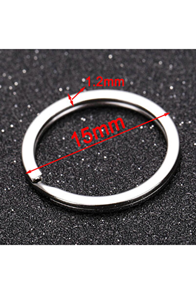 Choice 15MM 20Pcs Split Jump Rings Metal Hook for Keychain Making DIY Flat Ke...