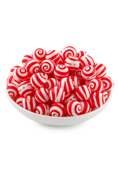 Choice1 20 قطعة من خرز السيليكون مطبوع الجديد من سلسلة عيد الميلاد، لون 290، ...