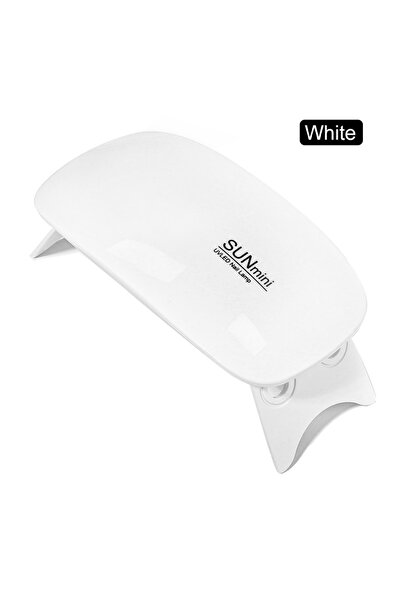 Choice مصباح تجفيف أظافر صغير محمول يعمل بمنفذ USB، أبيض اللون، بقوة 6 واط، مزود بـ 6 مصابيح LED تعمل بالأشعة فوق البنفسجية، لتجفيف طلاء الأظافر والجل.