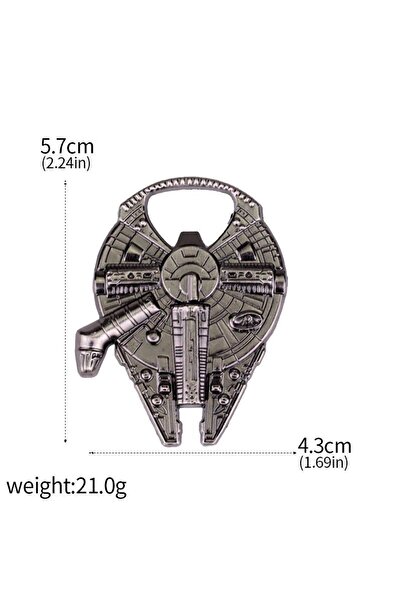 Miniso K00017-02 Star Wars Keychain Cartoon Millennium Falcon Spaceship Keyri...