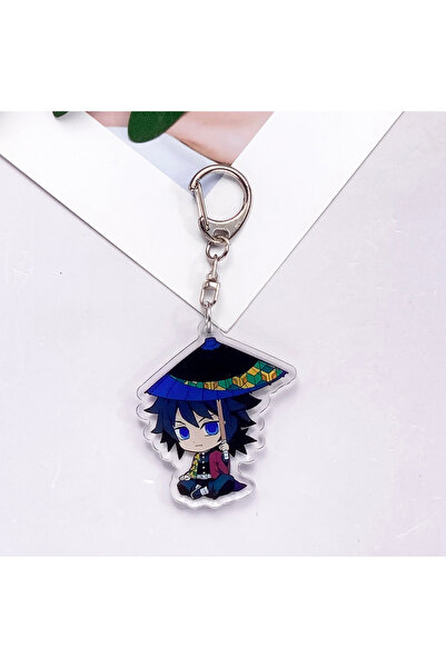 Miniso 5 cm 4 Anime Figure Demon Slayer Acrylic Cute Car Keychain Accessories...