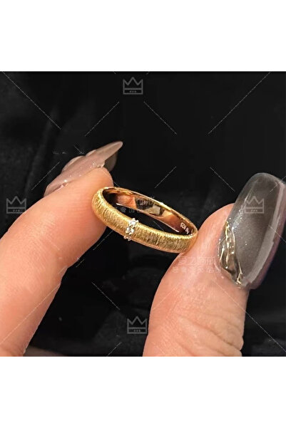 Choice خاتم تقشير بسيط مرصع بالزركون، مقاس 17 مم، من تصميم فوكسانري، لون ذهبي...