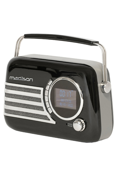 KlaussTech Vintage portable speaker with FM/DAB radio and Bluetooth/AUX funct...