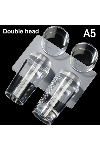 Choice A5 Transparent Nail Seal With Scraper Erasable French Nails Stamp Template Printing Tool Nail Polish